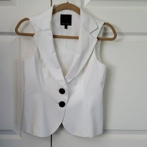 The Limited tailored white sleeveless vest top